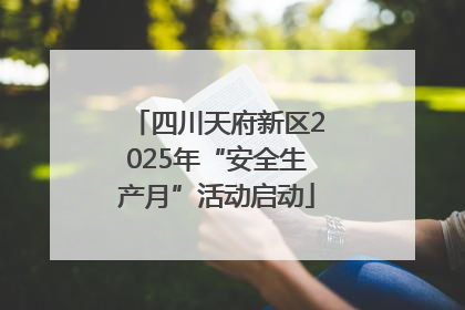四川天府新区2025年“安全生产月”活动启动