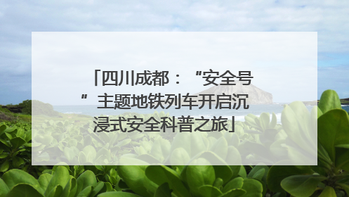 四川成都：“安全号”主题地铁列车开启沉浸式安全科普之旅