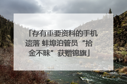 存有重要资料的手机遗落 蚌埠泊管员“拾金不昧”获赠锦旗