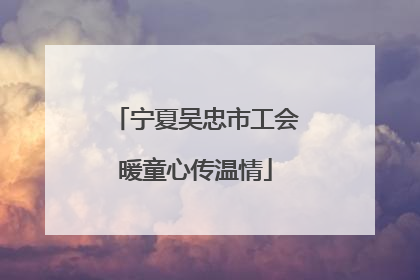 宁夏吴忠市工会暖童心传温情