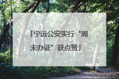 宁远公安实行“周末办证”获点赞