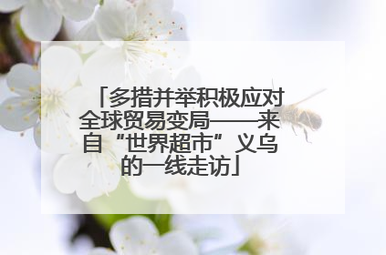 多措并举积极应对全球贸易变局——来自“世界超市”义乌的一线走访
