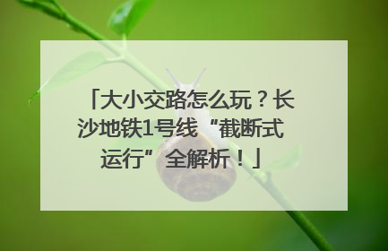大小交路怎么玩？长沙地铁1号线“截断式运行”全解析！