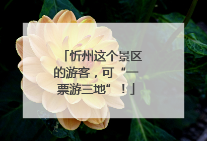 忻州这个景区的游客，可“一票游三地”！