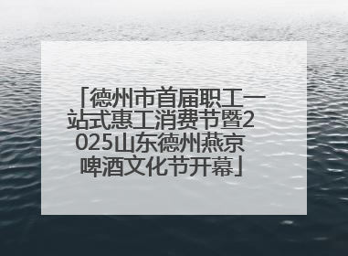 德州市首届职工一站式惠工消费节暨2025山东德州燕京啤酒文化节开幕