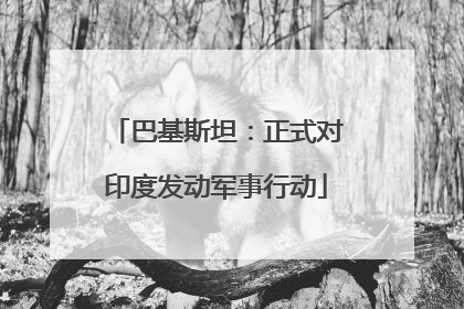 巴基斯坦：正式对印度发动军事行动