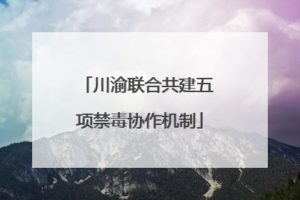 川渝联合共建五项禁毒协作机制