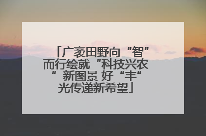 广袤田野向“智”而行绘就“科技兴农”新图景 好“丰”光传递新希望