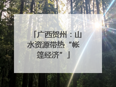 广西贺州：山水资源带热“帐篷经济”