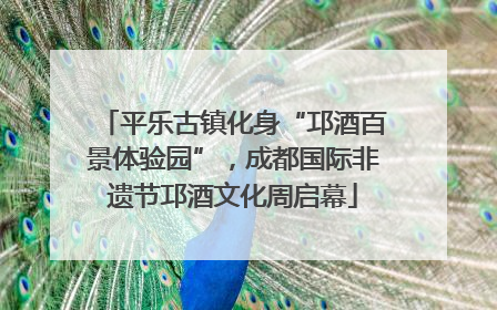 平乐古镇化身“邛酒百景体验园”，成都国际非遗节邛酒文化周启幕