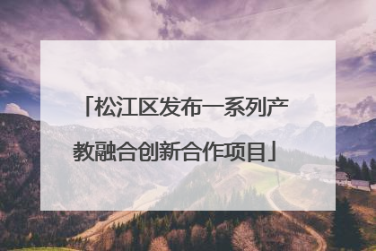 松江区发布一系列产教融合创新合作项目