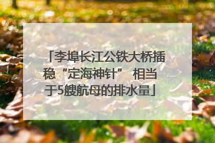 李埠长江公铁大桥插稳“定海神针” 相当于5艘航母的排水量