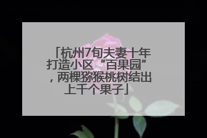 杭州7旬夫妻十年打造小区“百果园”，两棵猕猴桃树结出上千个果子