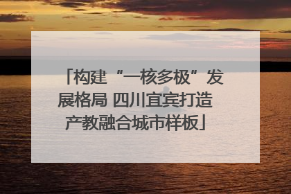 构建“一核多极”发展格局 四川宜宾打造产教融合城市样板