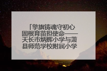 擎旗铸魂守初心 固根育苗担使命——天长市炳辉小学与萧县师范学校附属小学结对共建活动纪实