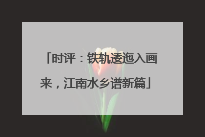 时评：铁轨逶迤入画来，江南水乡谱新篇