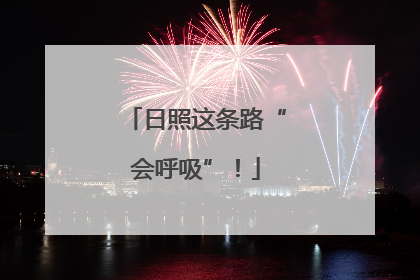 日照这条路“会呼吸”！