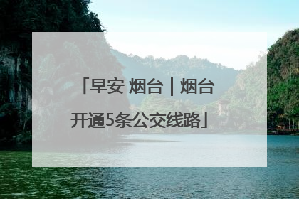 早安 烟台｜烟台开通5条公交线路