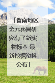 晋南地区金元葬具研究有了新实物标本 最新挖掘资料公布