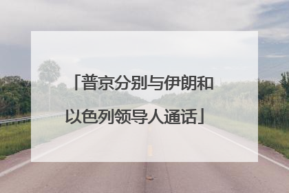 普京分别与伊朗和以色列领导人通话