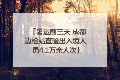 暑运前三天 成都边检站查验出入境人员4.1万余人次