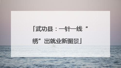 武功县：一针一线“绣”出就业新图景