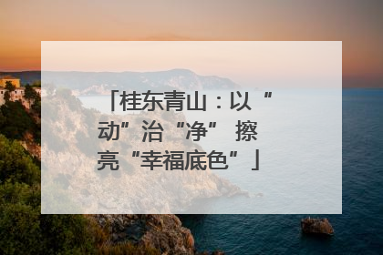 桂东青山：以“动”治“净” 擦亮“幸福底色”