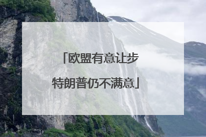 欧盟有意让步 特朗普仍不满意