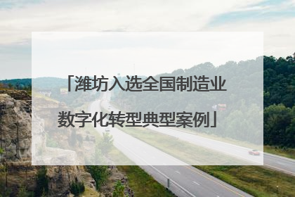 潍坊入选全国制造业数字化转型典型案例