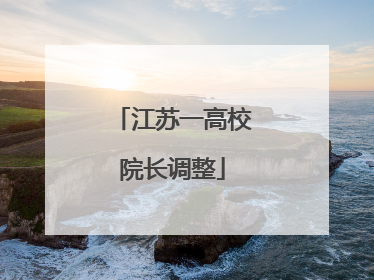 江苏一高校院长调整