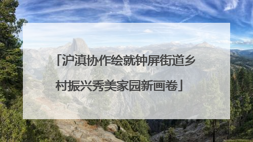 沪滇协作绘就钟屏街道乡村振兴秀美家园新画卷