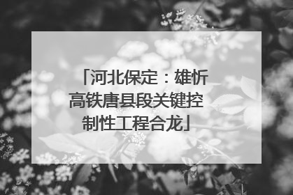 河北保定：雄忻高铁唐县段关键控制性工程合龙