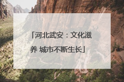 河北武安：文化滋养 城市不断生长