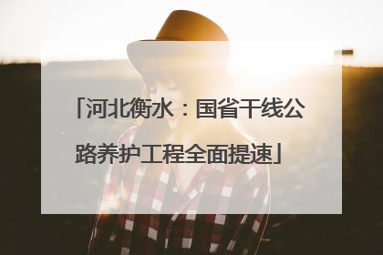 河北衡水：国省干线公路养护工程全面提速