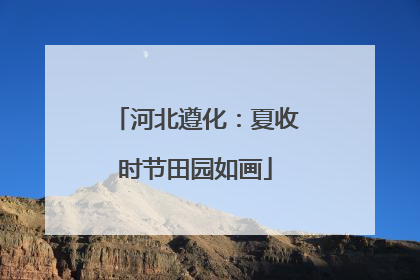 河北遵化：夏收时节田园如画