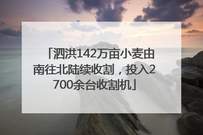 泗洪142万亩小麦由南往北陆续收割，投入2700余台收割机