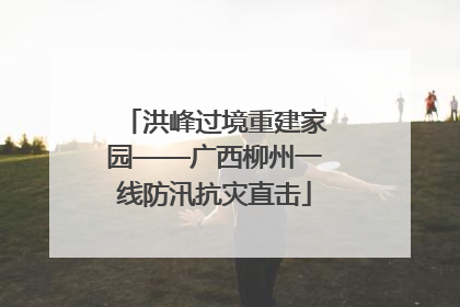 洪峰过境重建家园——广西柳州一线防汛抗灾直击