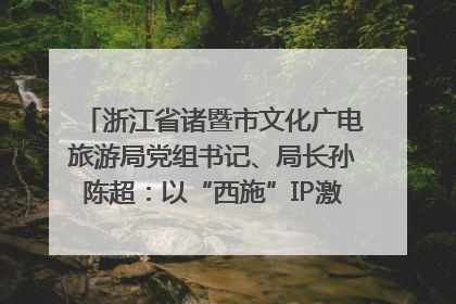 浙江省诸暨市文化广电旅游局党组书记、局长孙陈超：以“西施”IP激活全域旅游 打造县域文旅融合新标杆｜第七届全国县域旅游研究成果发布系列活动