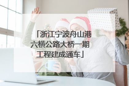 浙江宁波舟山港六横公路大桥一期工程建成通车