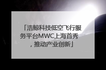 浩鲸科技低空飞行服务平台MWC上海首秀，推动产业创新