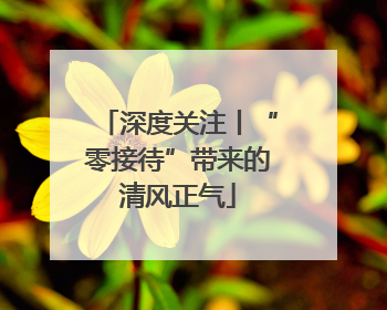 深度关注丨“零接待”带来的清风正气