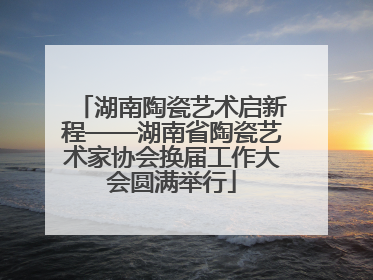 湖南陶瓷艺术启新程——湖南省陶瓷艺术家协会换届工作大会圆满举行