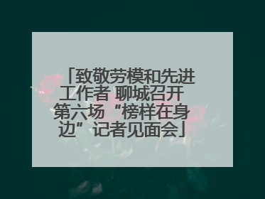 致敬劳模和先进工作者 聊城召开第六场“榜样在身边”记者见面会