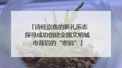 诗经嘉鱼的新礼乐志 探寻成功创建全国文明城市背后的“密码”