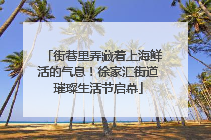 街巷里弄藏着上海鲜活的气息！徐家汇街道璀璨生活节启幕