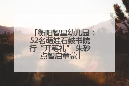 衡阳智星幼儿园：52名萌娃石鼓书院行“开笔礼” 朱砂点智启童蒙