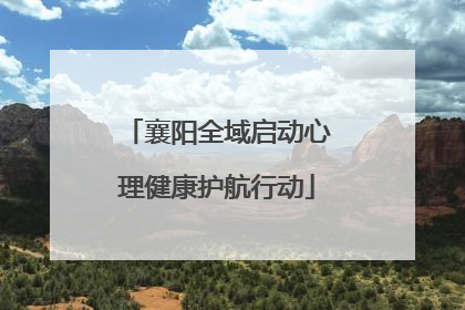 襄阳全域启动心理健康护航行动