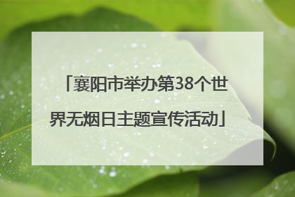 襄阳市举办第38个世界无烟日主题宣传活动