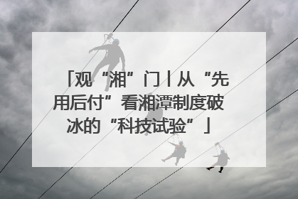 观“湘”门丨从“先用后付”看湘潭制度破冰的“科技试验”