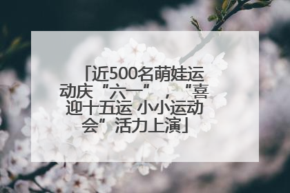 近500名萌娃运动庆“六一”，“喜迎十五运 小小运动会”活力上演
